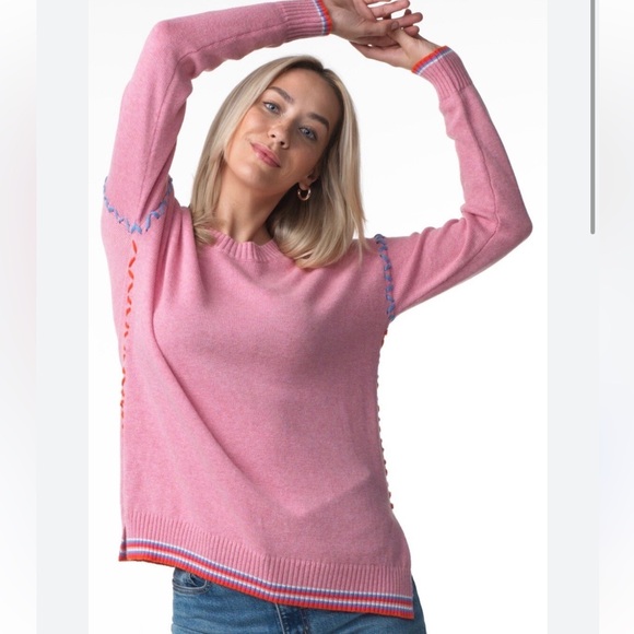 ZAKET & PLOVER
WHIP STITCH SWEATER - FLAMINGO - Picture 4 of 8